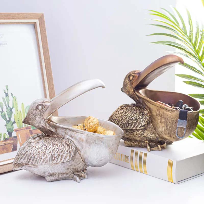 Nordic Resin Toucan Key Storage Box Living Room Table Decoration Creative Statue Home Finishing Decor Porch Key Storage Key Organizer Box Art Craft