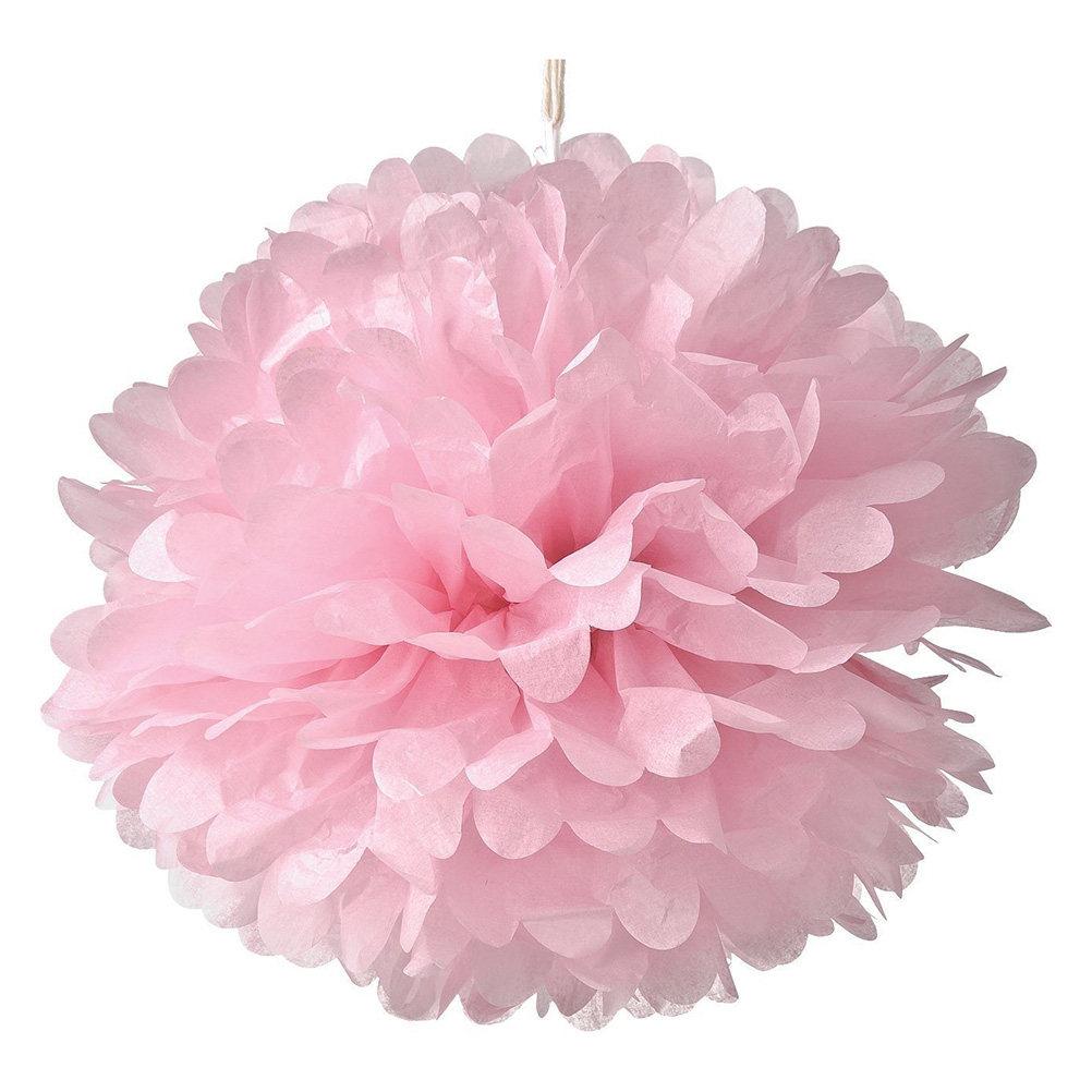 10 Stück 25 cm große Papierpompons in Hellrosa, festliche Hängedekoration für Partys, Hochzeiten, Babypartys, Ballondekorationen, Papierblumen