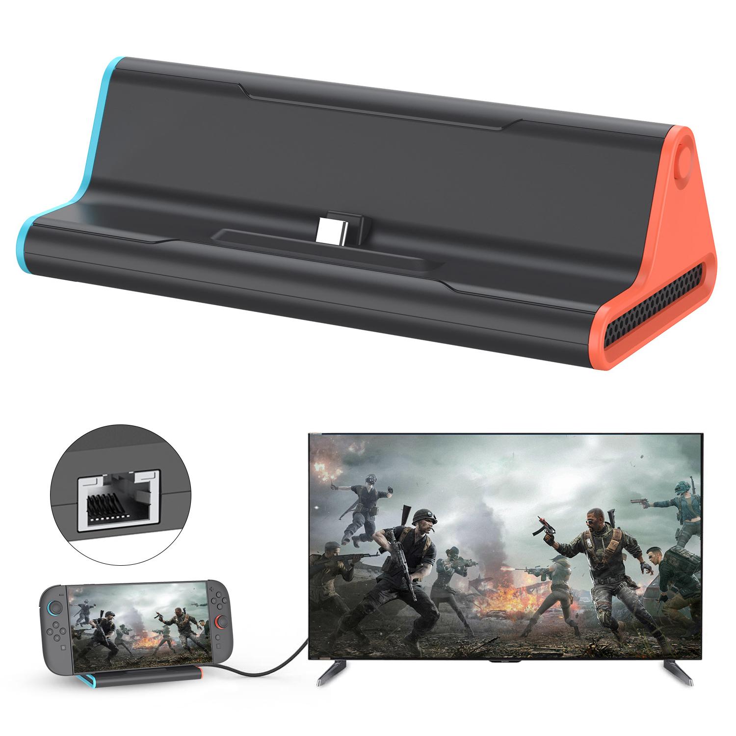 

HONSON HS-SW2026 For Nintendo Switch 2 Mini 4K 60Hz HD Video Converter Dock with Ethernet PD USB3.0 Port A