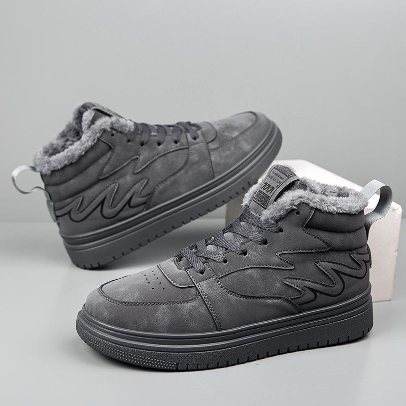 High-Top Sports Board Schuhe Retro Plateau Britischer Stil Herbst und Winter Neu Outdoor Freizeit Baumwollschuhe