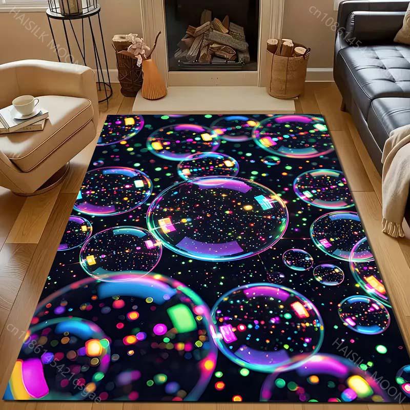 Multiple sizes Colorful Soap Bubbles Carpet for Living Room Bedroom Sofa Home Decor Rus Non-slip Floor Mat Luxury Gift