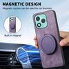 Etui na telefon Honor 400 Lite 5G z obrotową podpórką, łagodzące stres, retro skórzany tylny panel