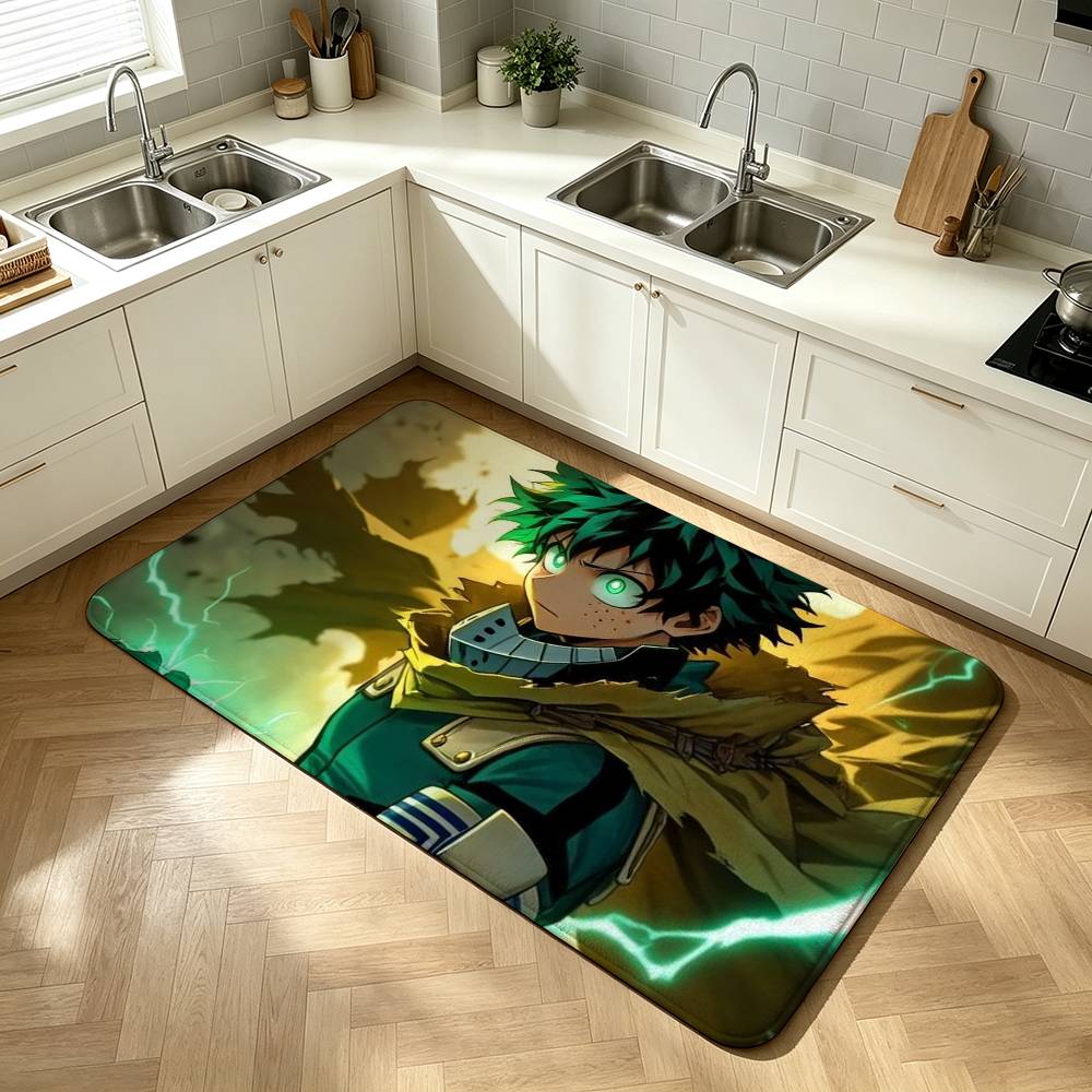 My Hero Academia-a Izuku Midoriya Shower Room Absorbent Small Floor Mat Soft Comfortable Decorative Foot Mat