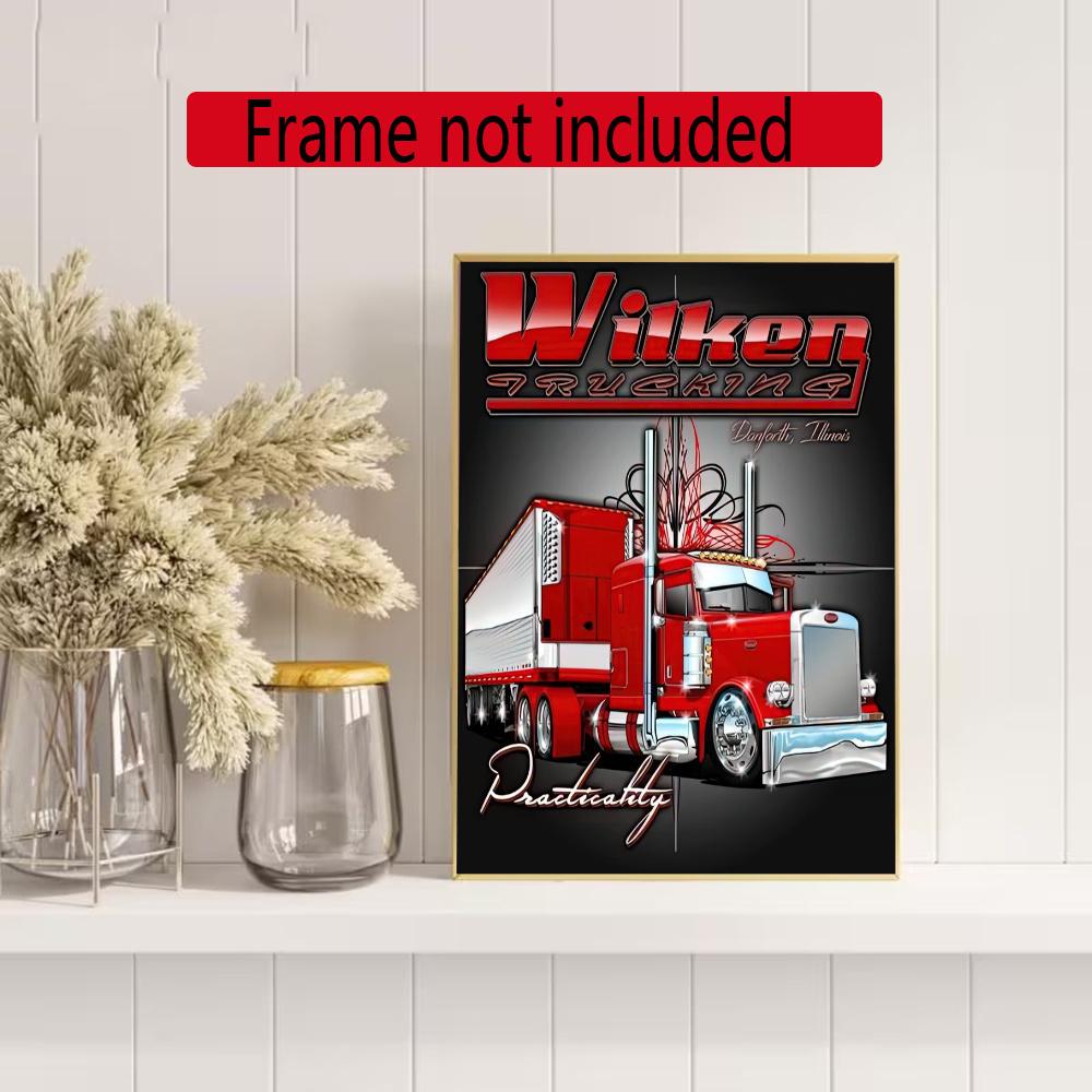 Kenworth 5D Diamond Painting Round Diamond Rhinestones Mosaic Diamond Embroidery Wall Paintings Rhinestones Gift Frameless