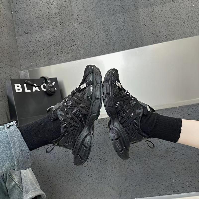 Strap dad shoes women's trendy summer new models do old polish color thick sole heightening sports and leisure shoes