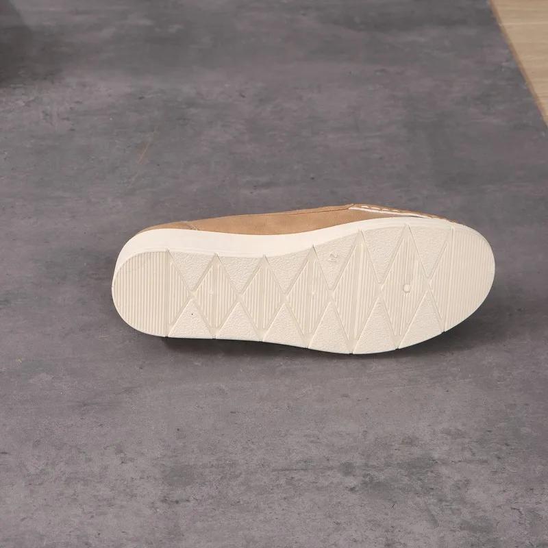 Fashion Casual Shoes for Women 2024 Brand Plus Size Women's Flats Bean Flats Women Appliques Round Toe Slip on Soft Bottom Shoes Ladies