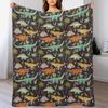 A Colorful Dinosaur Pattern! Throw Blanket All Season Soft Lightweight Blanket for Home