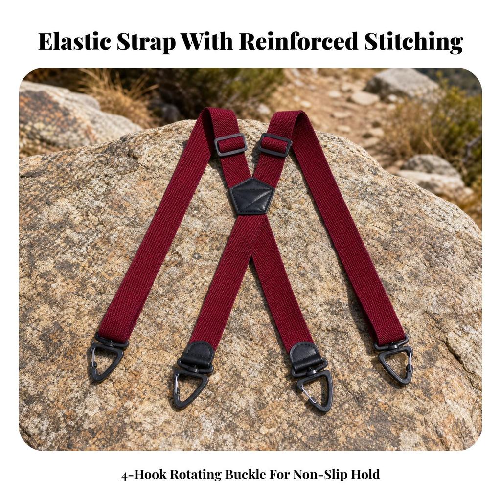 Adjustable Outdoor Suspender Harness Unisex YShaped Hiking Suspenders for Hikers,