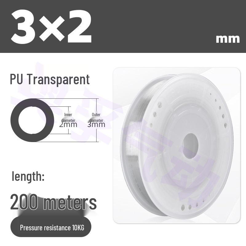 Transparent PU Air Hose for Compressors: Sizes 3-22mm