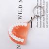 Creative Simulation Upper Jaw Resin Tooth Key Chain Denture Key Chain Teeth Keyring Teeth Pendant