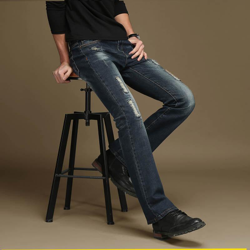 Men's Micro-Flare Denim Trousers Men's Classic Design Flared Trousers