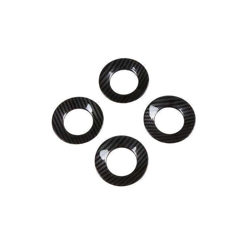 For Lincoln MKZ 2014-2020 ABS Carbon Fiber Inner Door Speaker Sound Ring Trim 4X