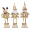 Adjustable Height Festival Golden Santa Doll With User Friendly Polyester Materials For Indoor Seasonal Displays