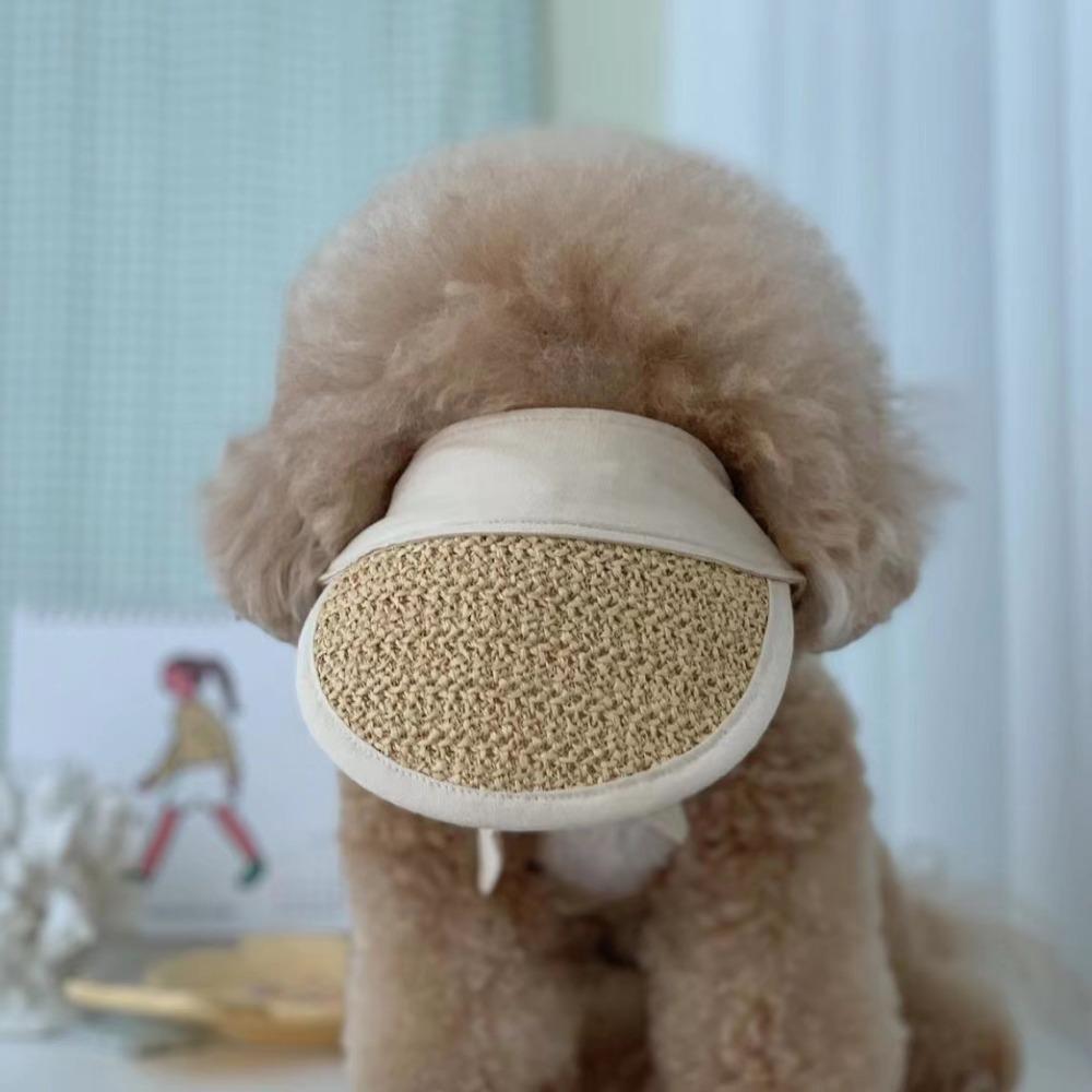 

Соломенная шляпа в пасторальном стиле, защищающая от солнца, для пляжных путешествий, для кошек, аксессуары для домашних животных, головные уборы для собак, шляпа от солнца для собак