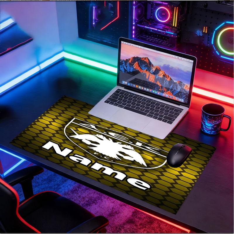 Custom Name Personalized AEK Athens FC Pattern Mousepad, Laptop PC Desk Mat, Decorative Desk Mat for Home Keyboard Pad Gift