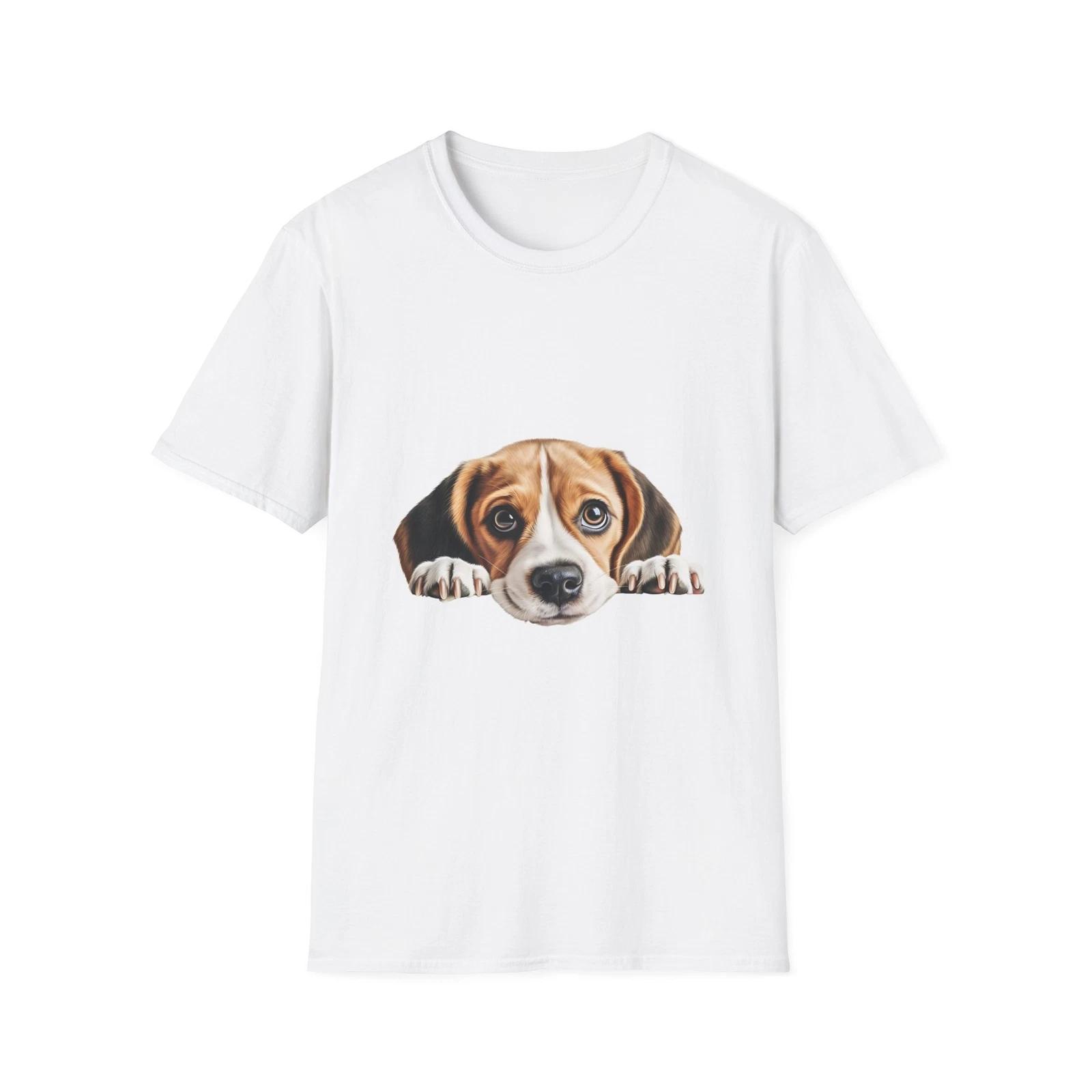 Adorable Beagle Dog Print T-Shirt, Pet Lover Gift, Animal Lover Tee, Casual 2XL
