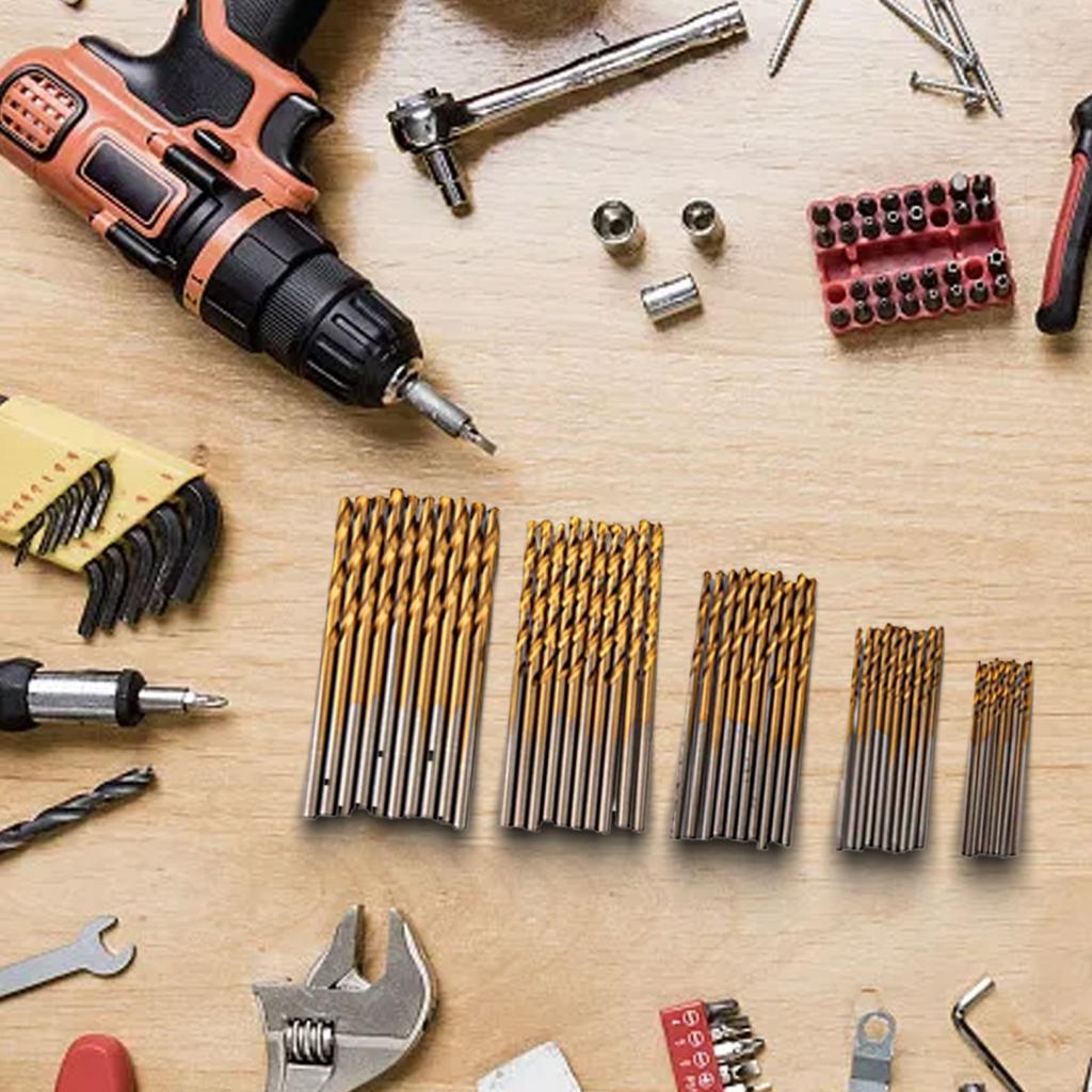 50 ks Sady vrtáků HSS Sady vrtáků Vrtací příslušenství pro kov Zdivo Dřevo