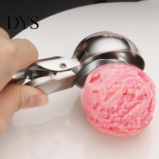 Hard Ice Cream Cutter Scoop with Trigger Stainless Steel Scooper Non-Stick Easy To Clean Handle Versatile Kitchen Tool for Home Dessert Shops