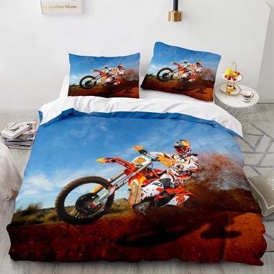 3D-tryck Motorcykel Sängkläder Set Pojkar Flickor Twin Queen King Size Påslakan Örngott Säng Pojkar Vuxen Hemtextil