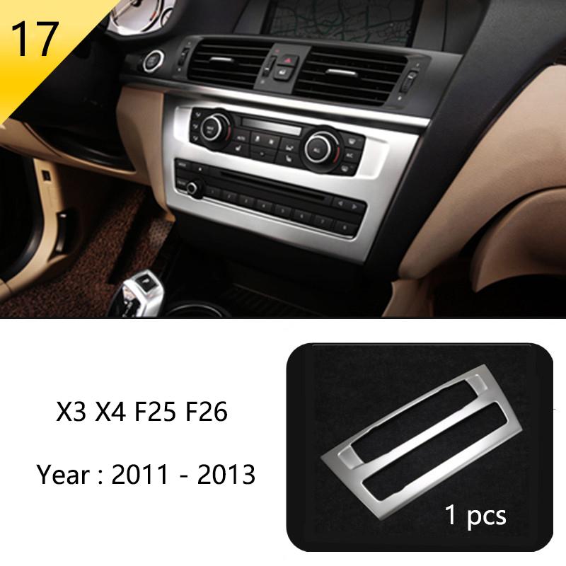 BBJS7 Accessories for BMW X3 X4 F25 F26 Car Inner Gearshift Air Conditioning CD Panel Door Armrest Cover Trim Decorative Car Stickers