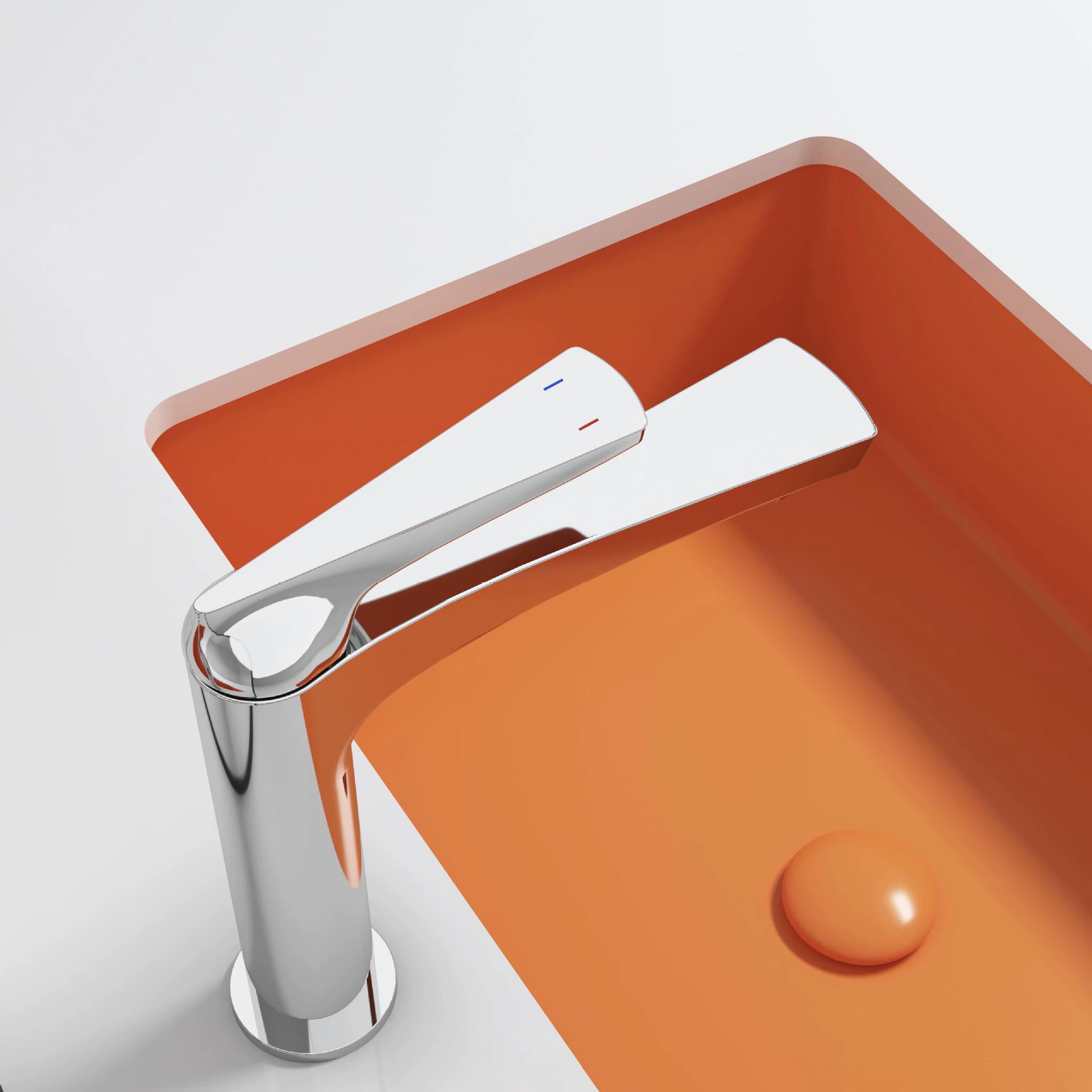 

New Brush Gold Basin Faucet Hot and Cold Bathroom Single Lever Brass Sink Mixer Decked Chrome Sink Mixer