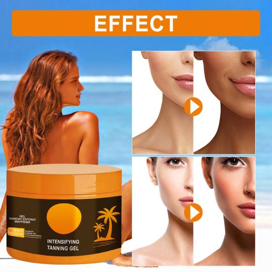 Přírodní krémový gel urychlující opálení 150 ml Intenzivní opalovací gel pro solária Venkovní Nemastný Krémový pro obnovu pokožky pro všechny typy pleti