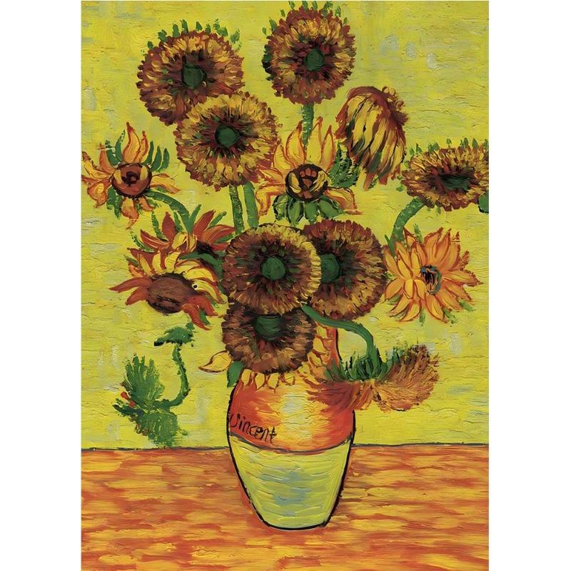 Impressionist Vincent Van Gogh Bouquet of Sunflowers In a Vase Poster Canvas Paintings Abstract Roses Wall Art Decoration Room At Home
