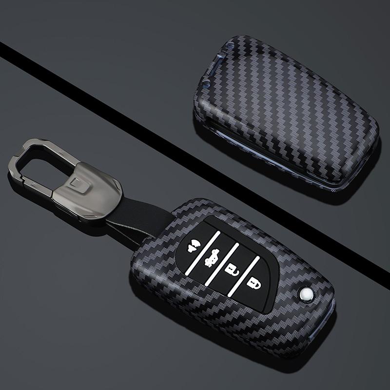 Carbon Style Abs Auto Key Fob Cover Case Remote Fit For Toyota Camry Rav4 Forturner Hilux Auris Corolla Avensis Verso Yaris Aygo Scion Tc Im