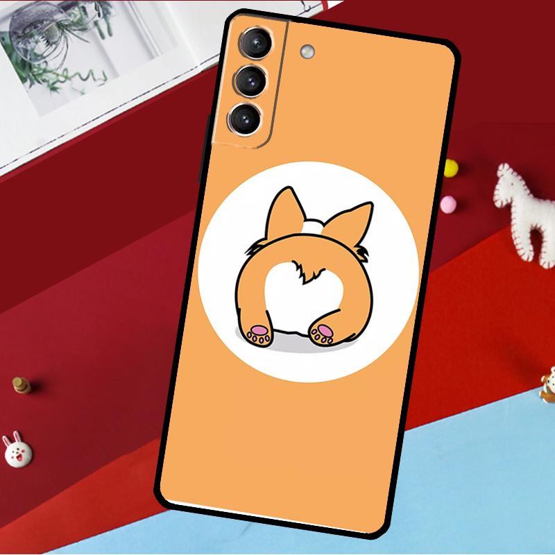 Cartoon Corgi Funda For Samsung Galaxy S26 Ultra S24 S22 S23 S25 Plus S20 S21 FE S9 S10 S25 FE Phone Case
