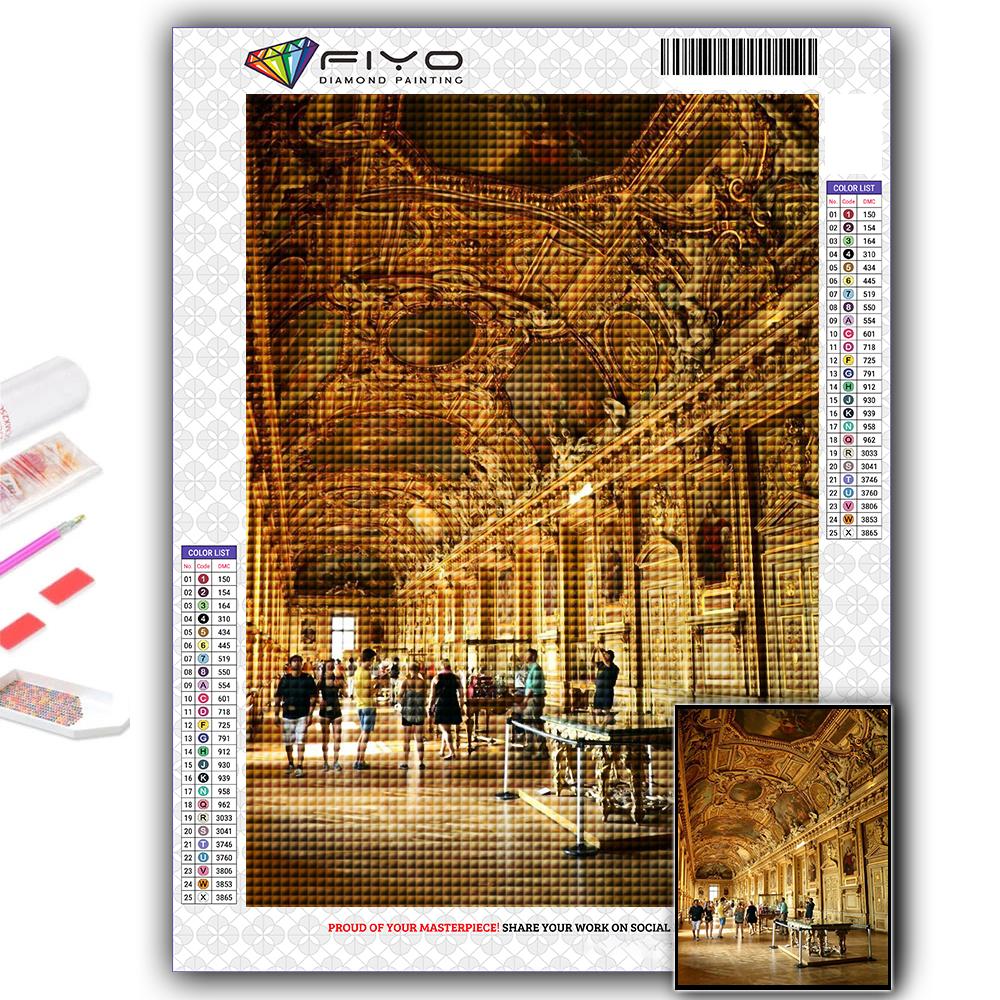 Cross Stitch Kit DIY Diamond Embroidery Louvre Museum Diamond Painting Home Decor