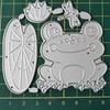 for Frog Lotus Pond Cutting Dies Stencil Template Embossing Art Craft Decoration
