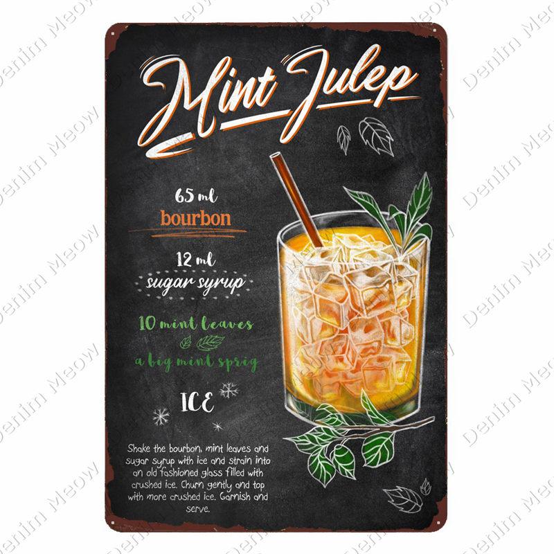 Vintage Metal Tin Signs, Cocoa Sweet Tea Time, Cooking Wall Art, Painting, Bar, Pub, Cafe, Kitchen Decor, Cocktail Retro Plaq