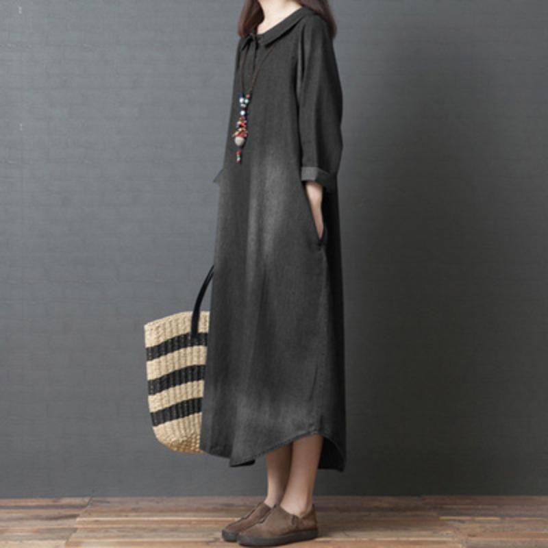 Loose Women's Comfortable Denim Shirt Skirt