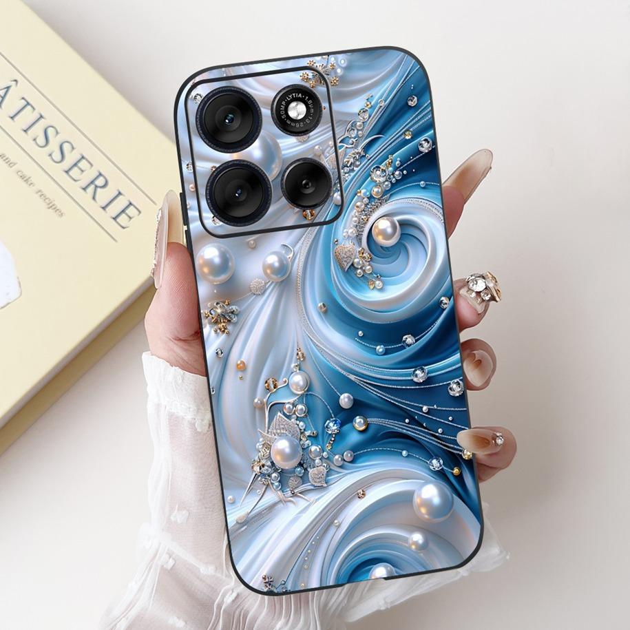 For Motorola Moto G86 G56 5G Case 2025 Fashion Flower Marble Sunset Capa Soft Silicone Phone Cover For MotoG56 MotoG86 5G Bumper