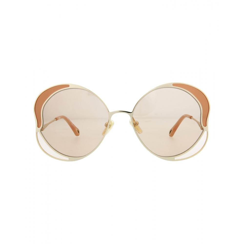 

Chloé Солнцезащитные очки Chloe в металлической круглой оправе
