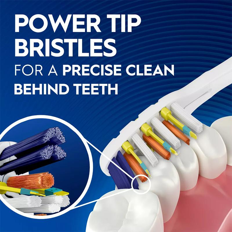 ORAL B Pro-3D White Pulsar Batteriebetriebene Vibrations-Elektrozahnbürste 2er-Pack Vibrierende Borsten Schlanker Griff mit integriertem Netzteil
