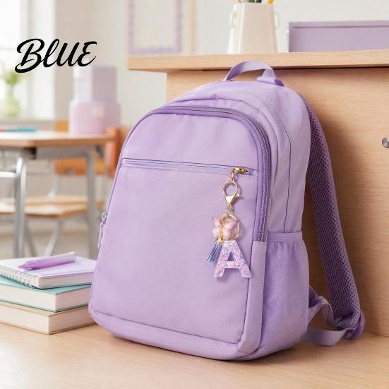 Comfortable To Carry Keychain Purple Series Pendant Sequins Star Initial Letter Charm Key