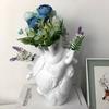 Art Style Heart Shape Flower Vase Heart Shape Flower Plant Container Vase Resin Ornaments  Gift