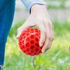 Hexa Bite Squeaky Chew Interactive Dog Toys Ball – Honeycomb Dental Cleaning Texture with Squeak & Bounce for Puppy Playtime