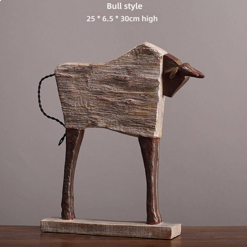

Vintage Horse Sculpture - Abstract Trotting Resin Statue, Handcrafted Animal Art Decor with Patina Finish, Gallery Wall
