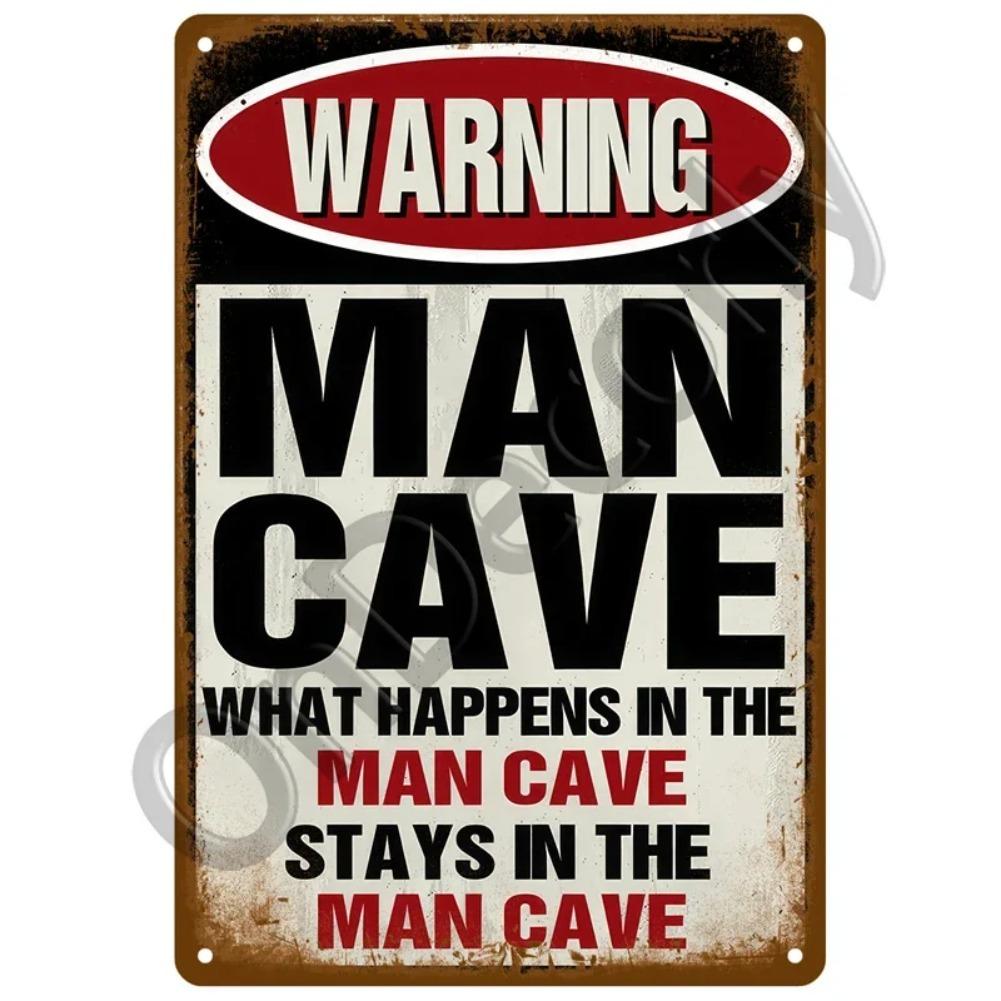 Placa de Aviso de Metal Retrô Decoração de Parede de Lata Vintage para Casa Quarto Bar Garagem Café Clube Man Cave Pub Placa Mural Poster Arte
