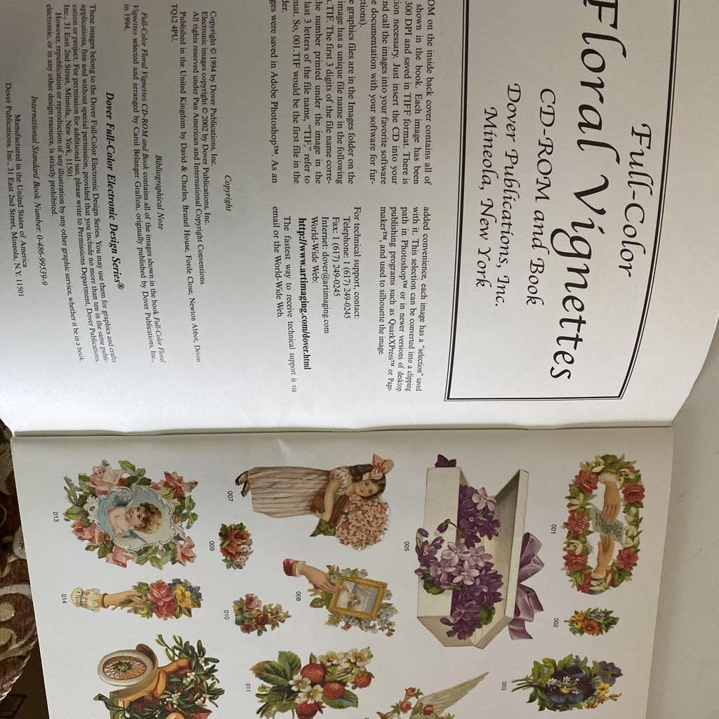 [USED] Floral Vignettes CD-ROM and Book