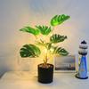 Künstlicher Bonsai-Baum mit Licht, USB-betrieben, Topfbaum für den Schreibtisch, realistisches Grün, künstliche Grünpflanze für die Dekoration im Büro und zu Hause