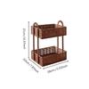 Rattan Hanging Basket Shelf Space-Saving Wall Mounted Storage Rack Easy to Clean