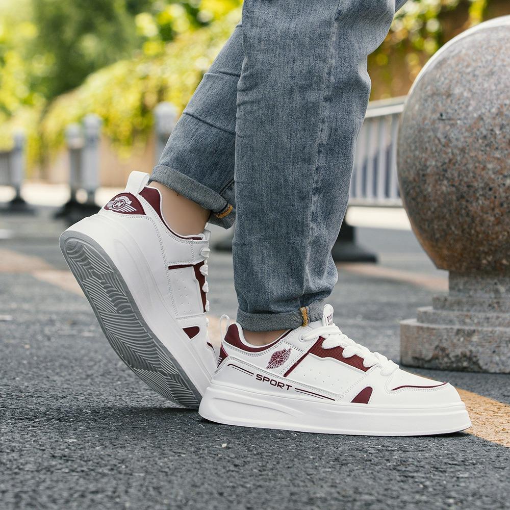Men's board shoes new early spring and autumn white shoes thick sole breathable light fashion trend versatile running casual shoes men