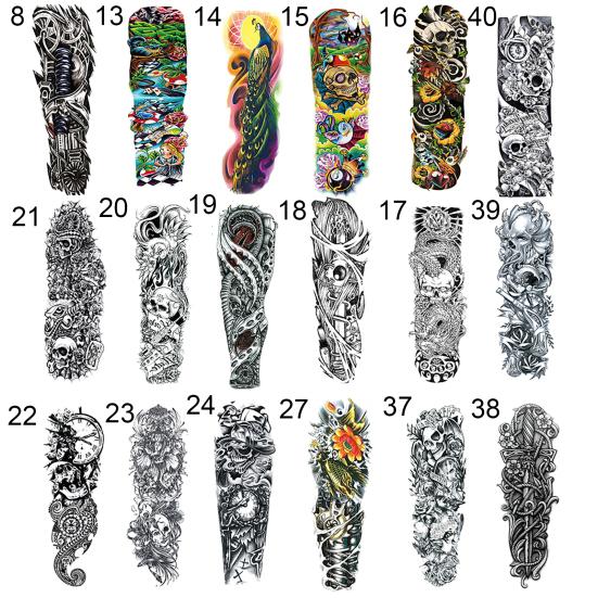 Wasserdichter temporärer, gemischter, cooler Body-Art-Tattoo-Aufkleber