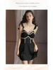 Plus Size Backless Ice Silk Push-Up Camisole Nightgown Robe Set
