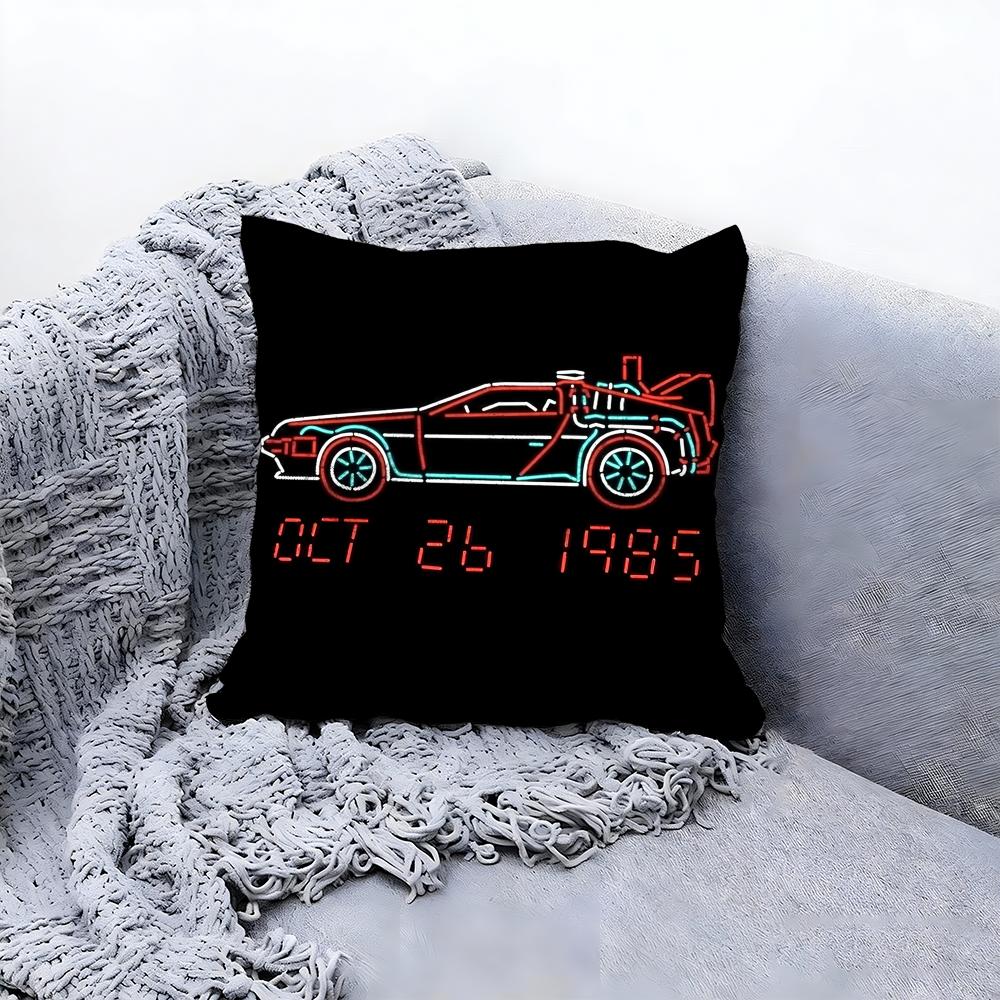 B-Back To The F-Future Cushion Cover Premium Comfort Reversible Pillow Cove -Two in One Design for Any Room & Car Interior