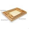 3 Pieces Developmental Learning Tray with Handles Beechwood Wooden Smooth