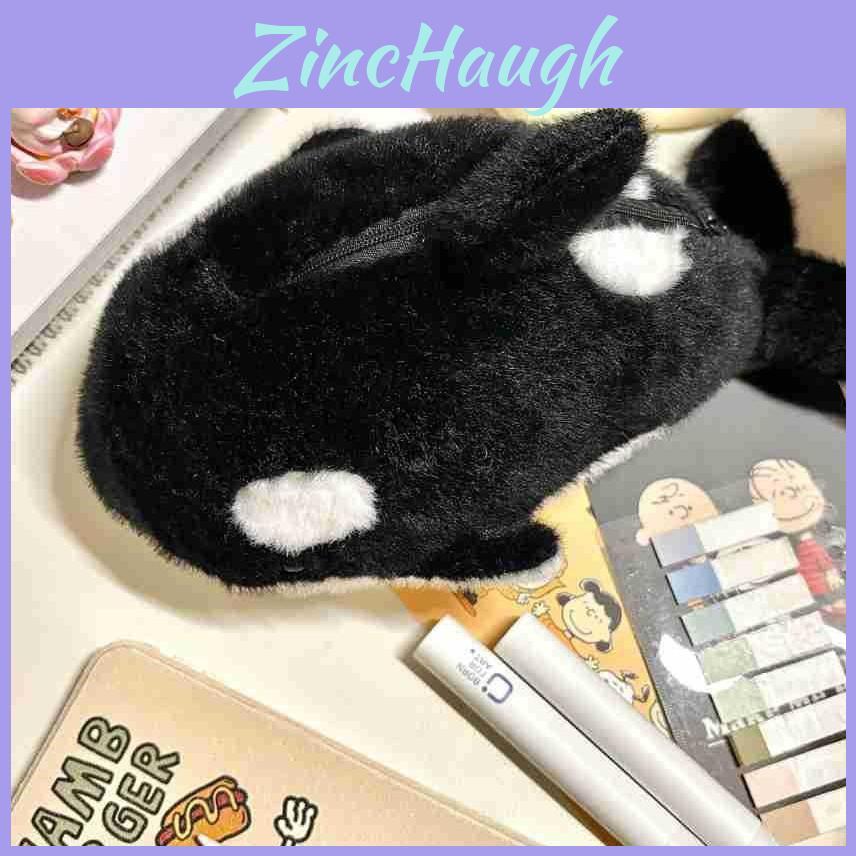 Orcinus Orca Shaped Plush Pen Bag With Highvolume Storage Perfect For Gift Giving